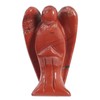 Loveliome Guardian Angel Statue,Hand Carved Stone Healing Crystal Figurines for