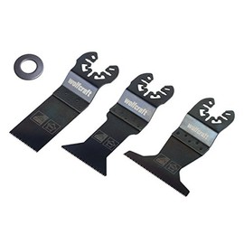 wolfcraft 8490000 Vibration Saw Set for Drywall Installation Standard, Black, Set of 4 Pieces