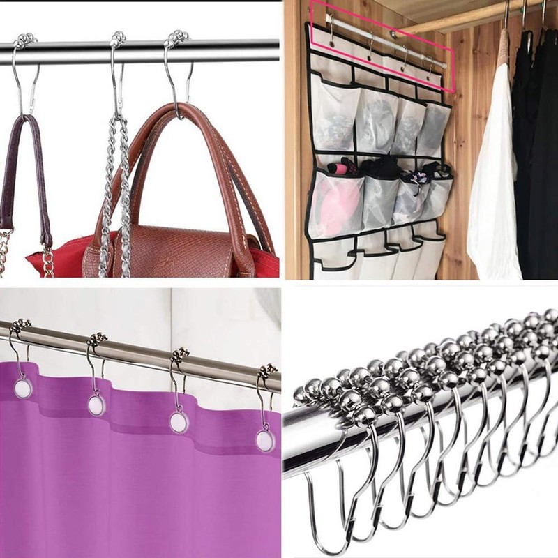 A- LIFE Shower Curtain Rings Curtain Ring Hooks Curtain Hooks