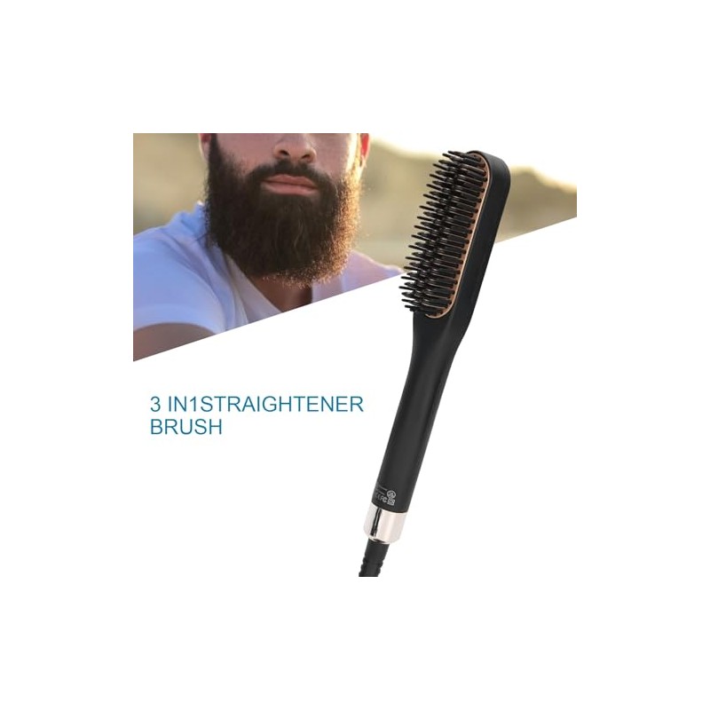 Peine Eléctrico para Alisar la Barba, Cepillo Alisador de Barba