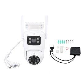 PTZ Security Camera WiFi Dual Lens 4MP Night Vision Motion Detection IP66 Waterproof Surveillance Camera with APP for Indoor Outdoor