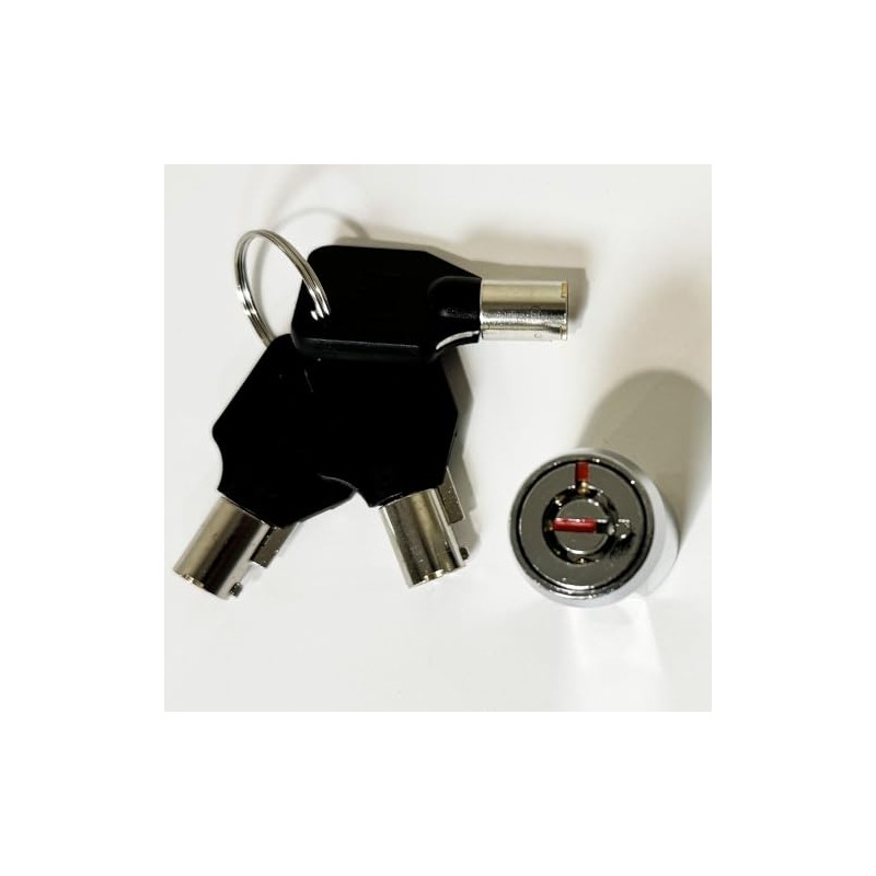 RiKey Security - Storage Cylinder Lock with 3 Tubular Keys
