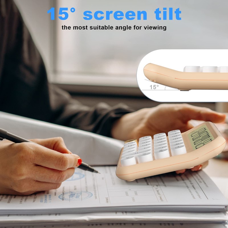 DECKLIT Battery Desk Calculator - 12 Digit Extra Large 5-Inch