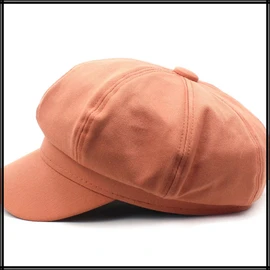 White Fang CZ295 Women's Plain Plain Plain Natural Round Square Face Hat Outing Stylish, Pink