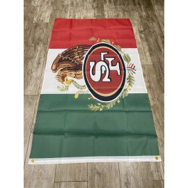 San Francisco 49ers Mexican Flag 3' x 5' Banner Quest For 6 Mexico NFC 2021