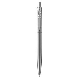 PARKER 2122760 Ballpoint Pen, Jotter XL Monochrome, Core Stainless Steel, Blue Blister Pack