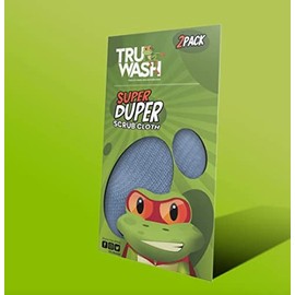 TruWash Super Duper Scrub Cloths (pack of 2), general purpose soft yet strong cloths for the kitchen or bahtroom (1)