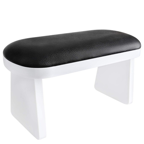 Kalolary Nail Arm Rest-Nail Art Leather Manicure Hand Rest Cushion Table Desk Station for Arm Rest Manicure Salon (Color :Black)