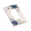 LuHuoLu Decorative Outlet Covers Rustic Blue White Flowers Floral Penoy