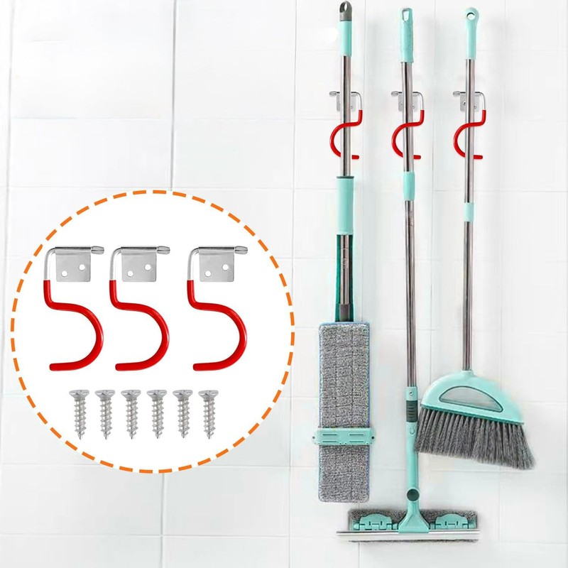 Mujiluxe Rubber Coating Garden Tools, Garden Tool Holder, Metal Hooks,