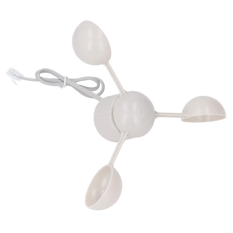 Anemometer Cup Speed Measuring Sensor Cup RJ11 Connector 3 Cups