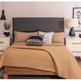 Vianney Edredón Ligero Beige/mostaza Matrimonial