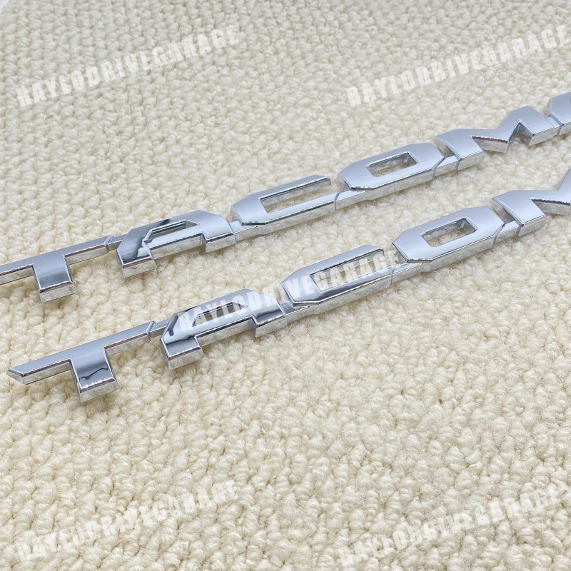 Unbranded Pair Door Side Badges For 2016-2023 Tacoma Emblem Silver