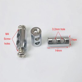 30 Pcs Upgraded Wire Rope Cable Clamps Double Hole Cable clamp (3.0MM line Hole)