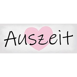 Tin Sign 27 x 10 cm Living Room Decoration: Wellness Auszeit DekoNo7