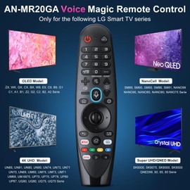 Voice Magic Remote for LG UHD OLED QNED NanoCell 4K 8K Smart TV Magic Remote AKB75855501 AN-MR20GA AN-MR19BA AN-MR18BA Replacement, with Pointer Function