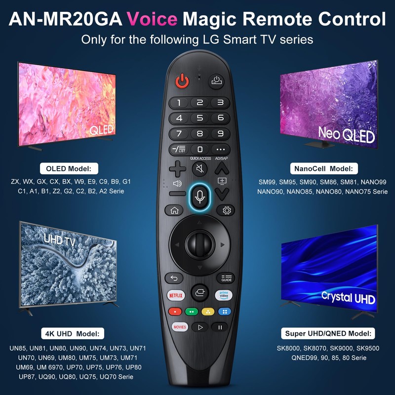 Voice Magic Remote for LG UHD OLED QNED NanoCell 4K