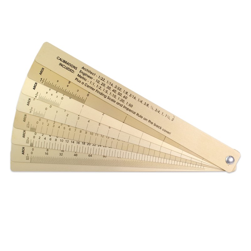 Alumicolor Aluminum Multi Function Drafting Scale for Architect, Drafting and