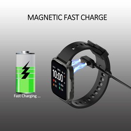 Compatible for SKG V7, SKG V7Pro, SKG V7 Cyber Smart Watch Charger, Magnetic USB Charging Cable Replacement Charger for SKG V7 Smartwatch Accessories 3.3Ft, Black