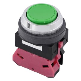 IDEC ABN101G TWN Series Pushbutton Switch, φ1.2 inches (30 mm), Flat Type, Momentary Shape