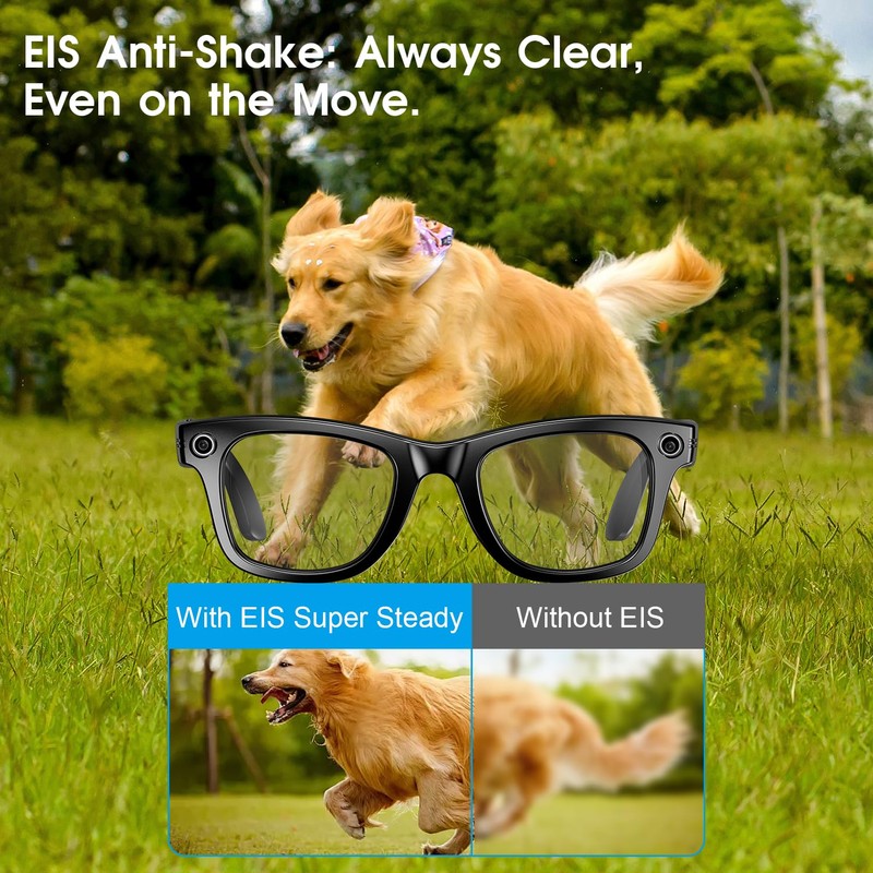 Tulbeys Smart Recording Glasses - 8MP Camera, AI Translation, Bluetooth