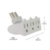 Globe Electric 46505 3-Outlet Lateral Swivel Grounded Wall Adapter Tap,