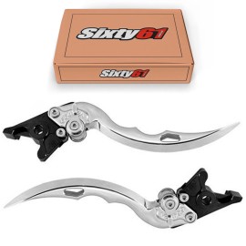 Sixty61 Suzuki Hayabusa Chrome Levers 2022 2023 2024 Brake Clutch Adjustable Blade Set