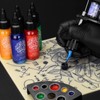 ATOMUS Tattoo Ink Cups With Base 300Pcs Pigment Cups Medium