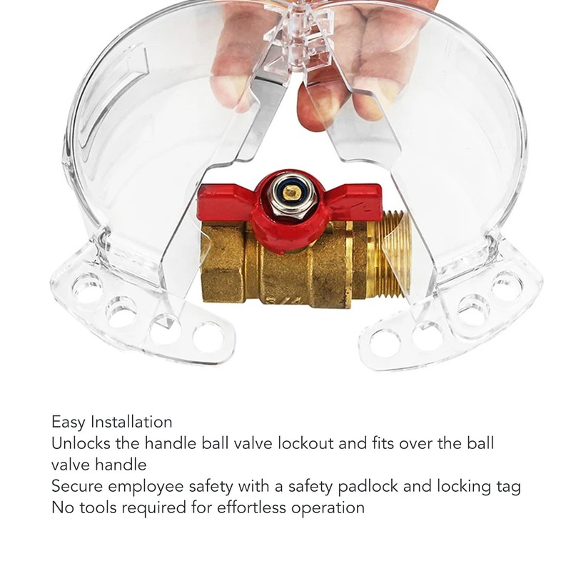 Gate Valve Lockout Transparent 4 Hole Protective Valve Handle Lockout