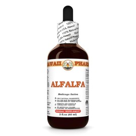 Alfalfa (Medicago Sativa) Dry Sprouting Seed Tincture, Made in Hawaii, Organic Raw Materials, All Natural, Vegan, Pure Liquid Extract - 2 fl.oz