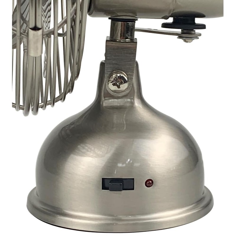 Good Housekeeping 92512 All-Metal 5" Retro Oscillating USB-Powered Personal Fan,