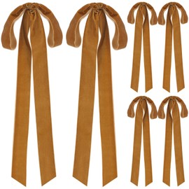 Velvet Christmas Bows 1.5 Inch Christmas Wreath Bows Rustic Crafts Gift Bows Vintage Velvet Ribbon Bows for Christmas Tree Indoor Outdoor Decoration (8 Pcs)