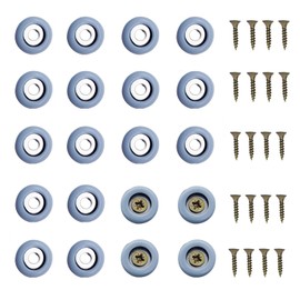 HOME MASTER HARDWARE 3/4" Screw on Teflon Furniture Sliders, Heavy Duty Chair Sliders for Wood Floors, Reusable Furniture Glides Pads with Screws, 20 Pack