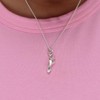 Lily Charmed Sterling Silver Pointe Ballet Shoe Charm Necklace for