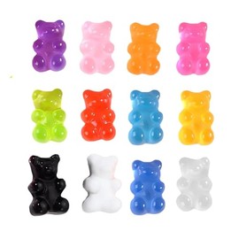 Colorful Gummy Bear Brooch Pin-Cute Gummy Bear Brooch Pin Sweets Candy Badge Backpack Hat Fashion Accessory (12pcs)