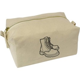 'Military Boots' Canvas Wash Bag/Makeup Case (CS00036404)