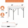 34“Square Card Table, Portable Folding Game Table for Parties &