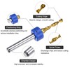 sourcing map 10pcs PCB Drill Bits 1/8" Shank 2mm Titanium