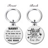 Yobent Nanny Christmas Appreciation Gifts Keyring for Women, Best Nanny