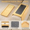 MFTOH Couch Arm Tray,Bamboo Sofa Tray Table Clip on Side