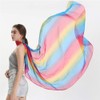 Nuofengkudu Ladies Rainbow Long Scarves Chiffon Scarfs Soft Lightweight Thin