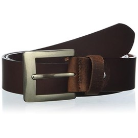 JP 1880 Men's Large Sizes Menswear L-8XL Leather Belt, Full Cowhide Leather, up to 170 cm, Metal Buckle 705233, mahogany brown