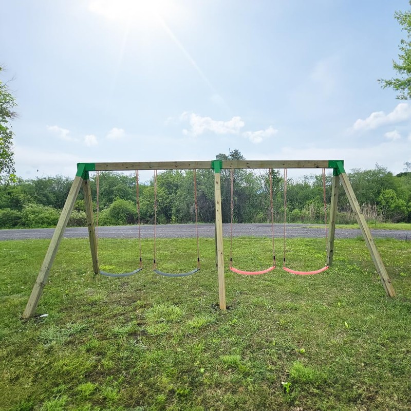 PLAYBERG Easy Installation A-Frame Middle Swing Set Brackets for Outdoor