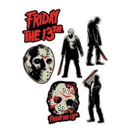 15 3/4" - 23" Friday The 13th Jason Voorhees Cardstock Wall Cutouts - 6 Pieces