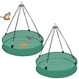 2Pcs Bird Seed Catcher Tray, 16" x 4" Birdseed Hoop Birds Feeder Trays Catches Most Falling Seed and Husk for Hanging Bird Feeder Platform Hummingbird Outdoor Backyard Garden Lawn Balcony