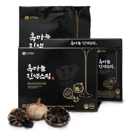 Black Garlic Essence Sticks 30 packs / 흑마늘 진액 스틱 30포x1박스 흙마늘 마늘 농축액 부모님 어르신 건강 즙 고급 명절 선물, 450g, 1박스