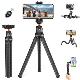 KF CONCEPT Trípode para teléfono móvil, MS01 Gorillapod con mando a distancia Bluetooth, trípode flexible para smartphone y cámara, trípode con...    