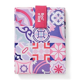 Roll'eat ® Reusable Sandwich Bag | Sandwich Container | Eco Friendly Food Bag | Reusable and Washable Sandwich Wrap | Pink Color - Boc'n'Roll Patchwork