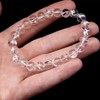 Gold Stone Crystal Bracelet, Iris Quartz, Natural Rainbow Included, 0.3