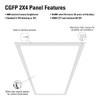 Metalux 2x4 LED Light Fixture 4500 Lumens LED Flat Panel